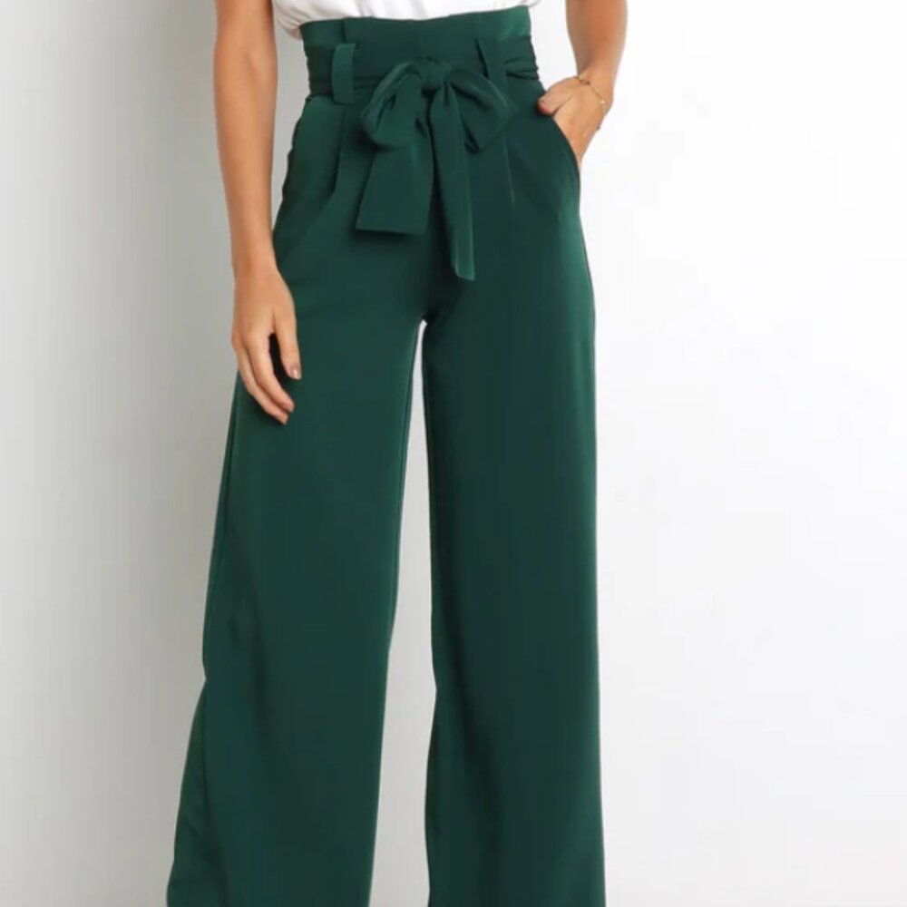 Petal & Pup Paper Bag Pant Hunter Green Size 4 Never Worn